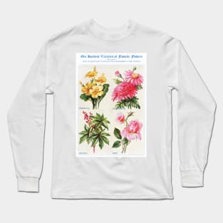 Flower watercolor illustration (1915) Long Sleeve T-Shirt